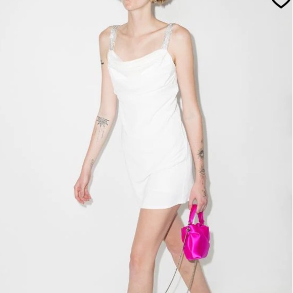 Dresses & Skirts - De La Vali Mojio Diamanté Draped Minidress (perfect bridal after party look!)